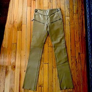Tan leather pants size 0